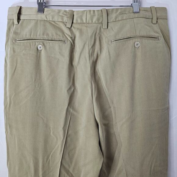 Tommy Bahama Relax Mens Silk Pleated Straight Pants Size 38 X 30 Casual Trousers - Picture 6 of 11
